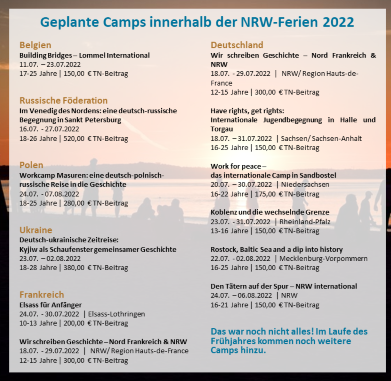 Workcamp Termine
